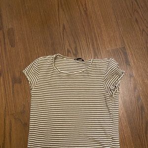 green and white striped t-shirt